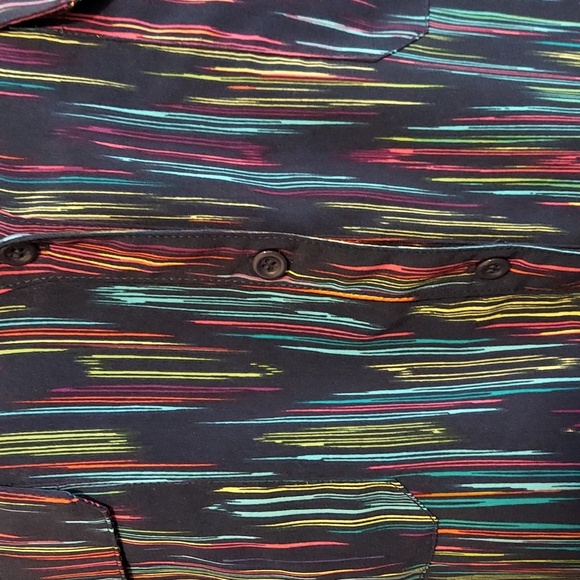 Maggie Barnes for Catherines Colorful Striped Buttoned Shirt Size 3X 26W/28W - Picture 7 of 16